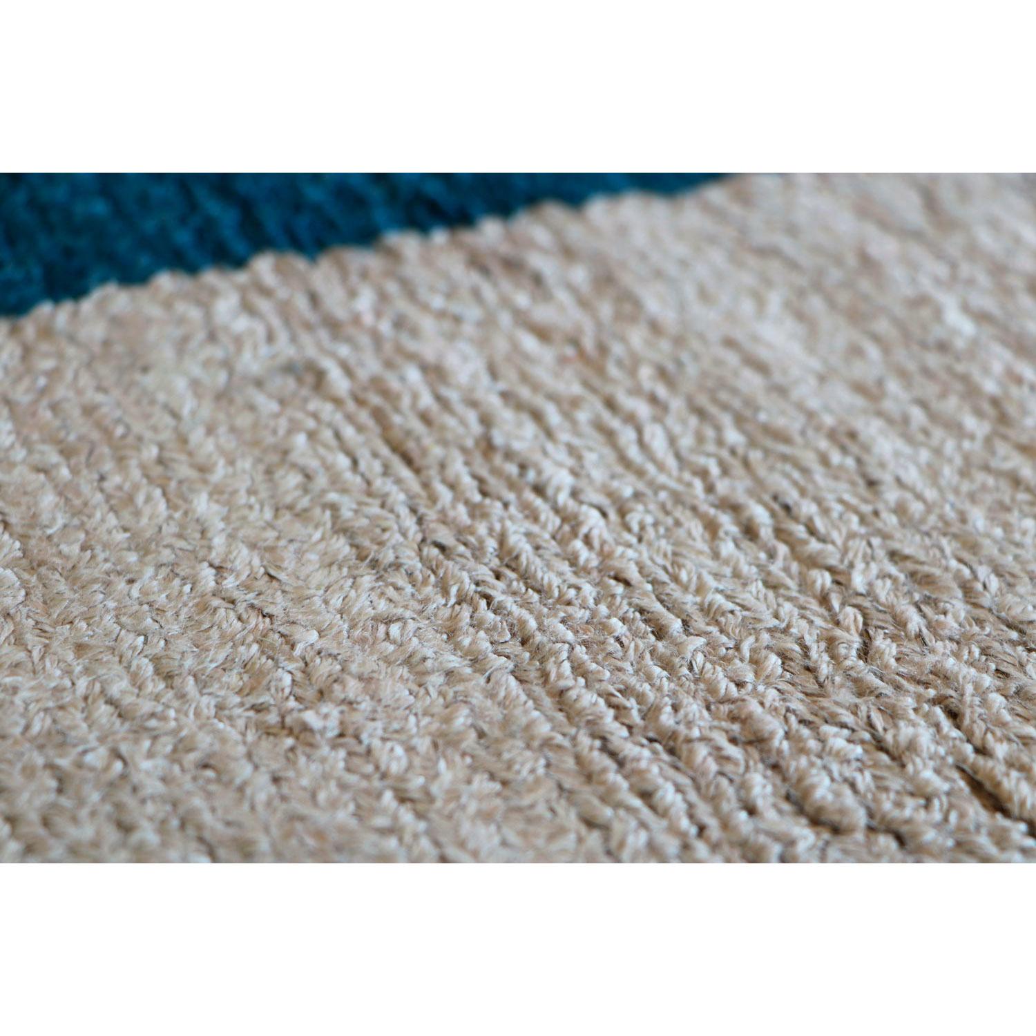 Contemporary 21st Cent Neutral Tones Linen Rug for Beach Houses by Deanna Comellini 120x300cm For Sale