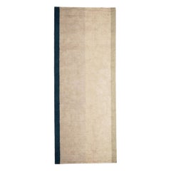 21st Cent Neutral Tones Linen Rug for Beach Houses by Deanna Comellini 120x300cm