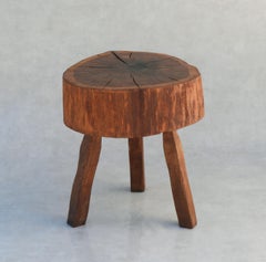 Natural Live Edge Tripod Table France Late 20th Century