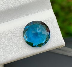 Natural London Blue Topaz 5.72 Ct Loose Gemstone  Round Cut Blue Topaz