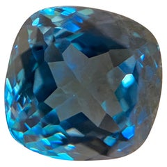 Natural London Blue Topaz 6.27ct Square Cushion Cut Loose Brazil Gem