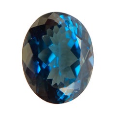 Natural London Blue Topaz 7.74ct Oval Cut Loose Brazil Gem