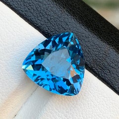 Natural London Blue Topaz 8.38 Carat Trillion Cut Loose Gemstone for Ring