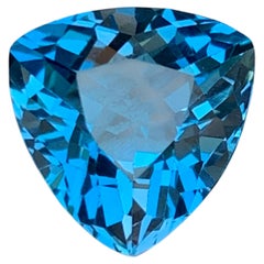Natural London Blue Topaz 8.38 Carat Trillion Cut Loose Gemstone for Ring
