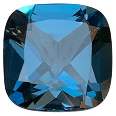 Natural London Blue Topaz 8.55 Carat Cushion Cut Loose Gemstone for Ring