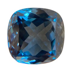 Natural London Blue Topaz 8.94ct Square Cushion Cut Loose Brazil Gem
