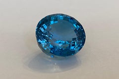 Natural London Blue Topaz Gemstone 23.05 Ct Round Mixed Cut.