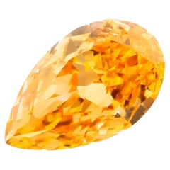 Natural Loose 0.38ct Pear Fancy Vivid Yellow-Orange VS1 Diamond GIA Certified
