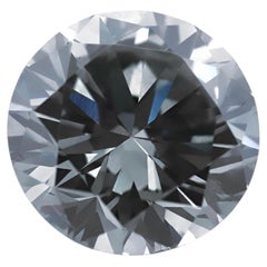 Natural Loose 0.44ct Round Brilliant Fancy Gray Diamond VS Bluish GIA Certified
