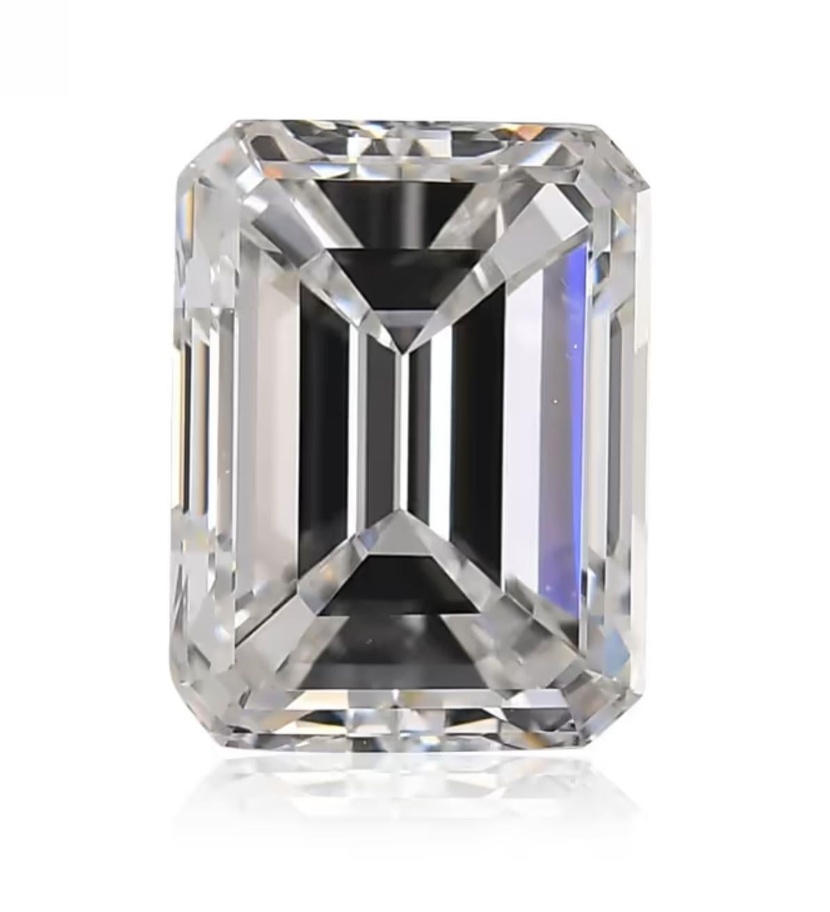 Natürlicher loser 0,52 J VS2 Diamant im Smaragdschliff Damen im Angebot