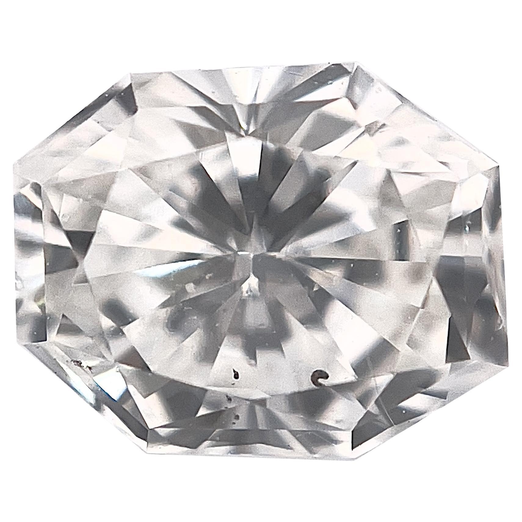 Natural Loose 0.73 F VS2 Baroness Shape Diamond For Sale