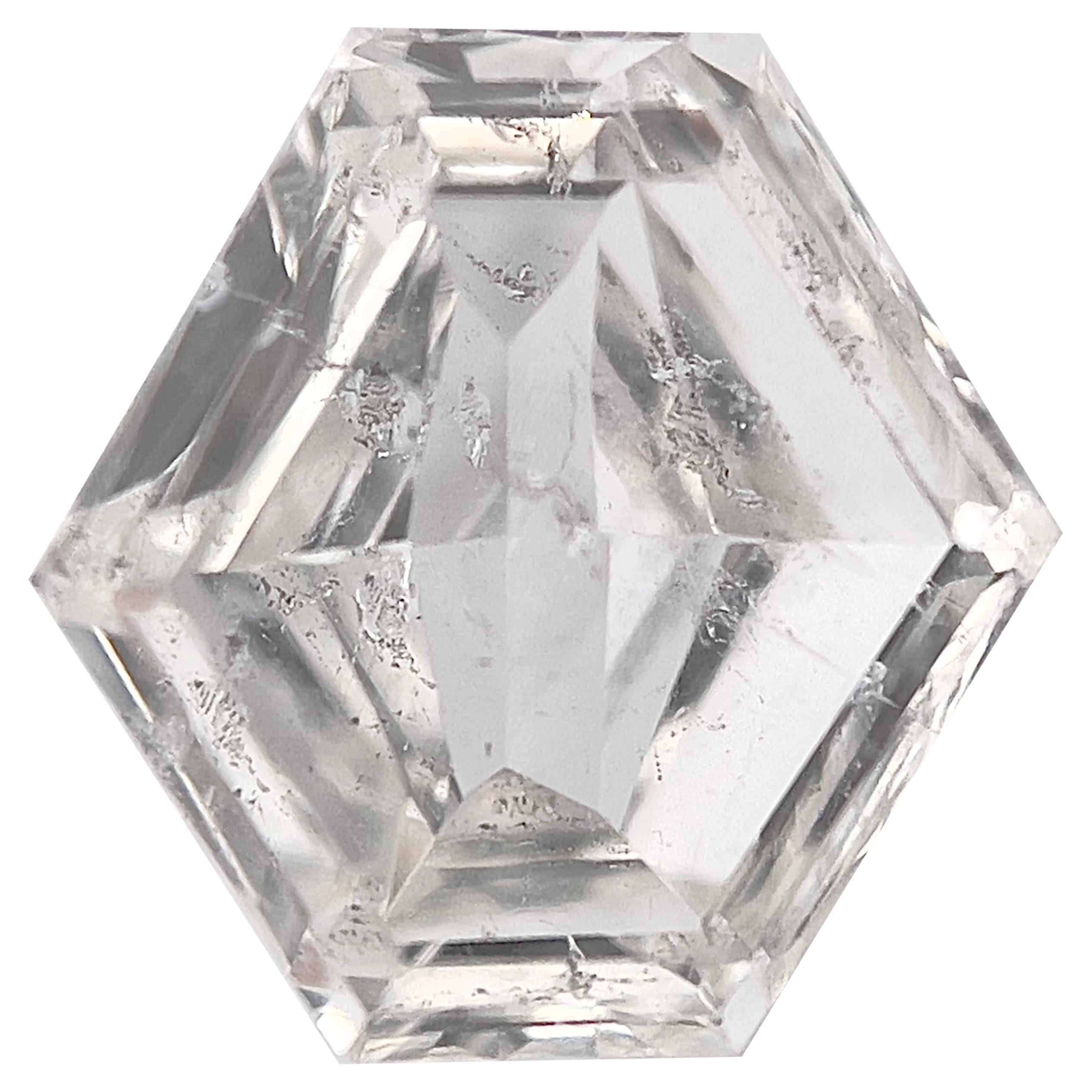 Natural Loose 1.00 F I1 Hexagonal Shape Diamond For Sale