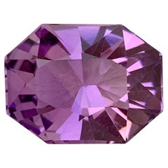 Natural Loose 10.70 Carats Octagon Cut Purple Amethyst Gem For Jewellery Making