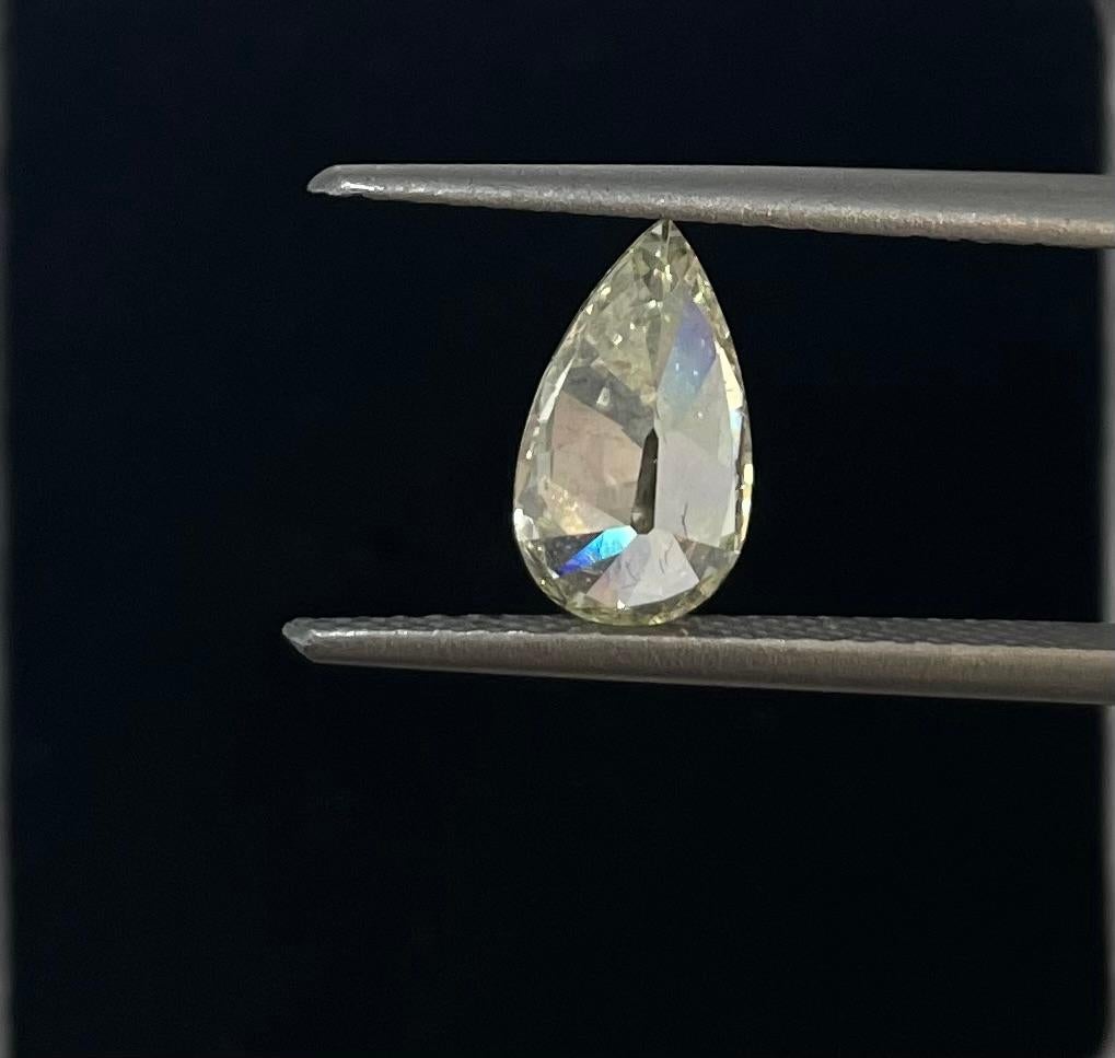 natürlicher loser 1.09 K SI Hamsa-Schliff Diamant (Tropfenschliff) im Angebot
