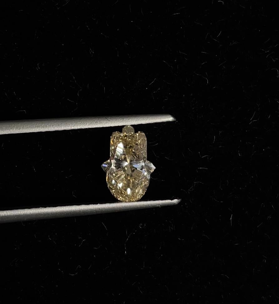 natürlicher loser 1.09 K SI Hamsa-Schliff Diamant im Zustand „Neu“ im Angebot in New York, NY
