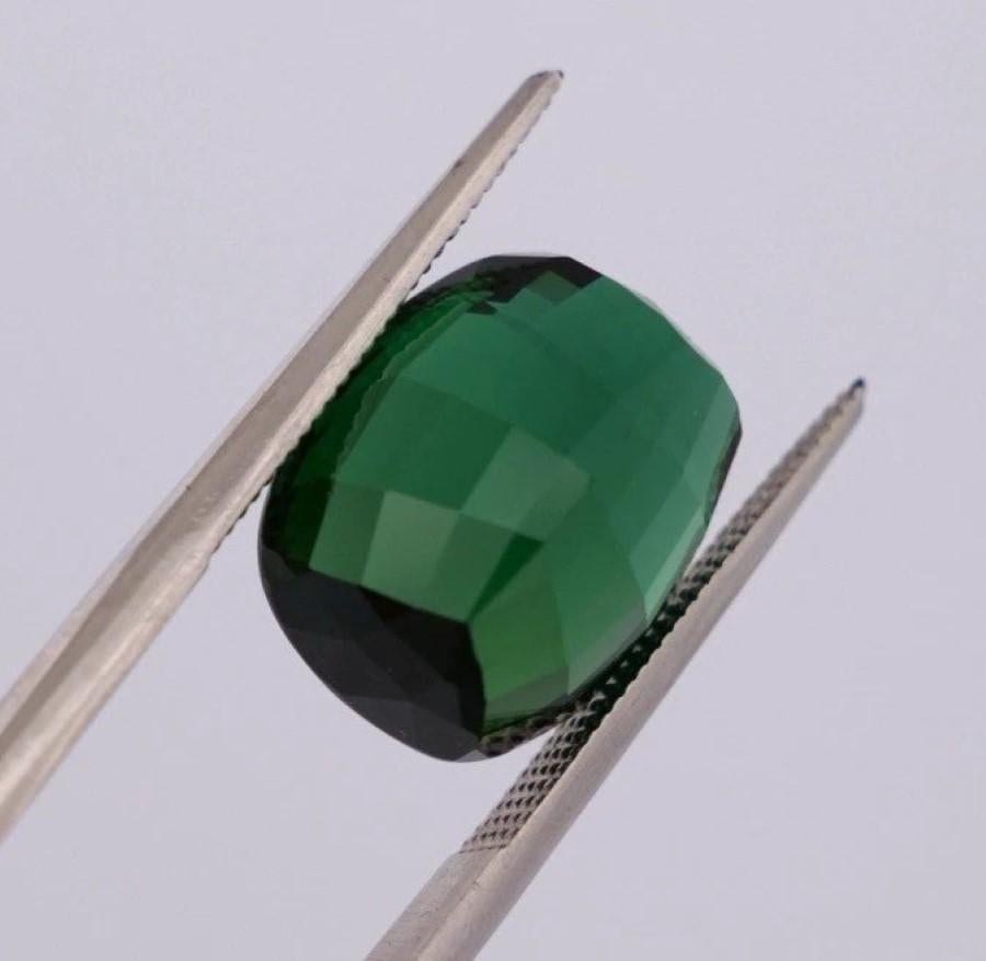 Natural Green Tourmaline – Elongated Cushion – 11.66 Carats – Eye Clean – Loose Gemstone

🡆 Description:
Offered is a richly saturated natural green tourmaline in an elongated cushion shape, expertly cut with a mixed step pavilion that gives it