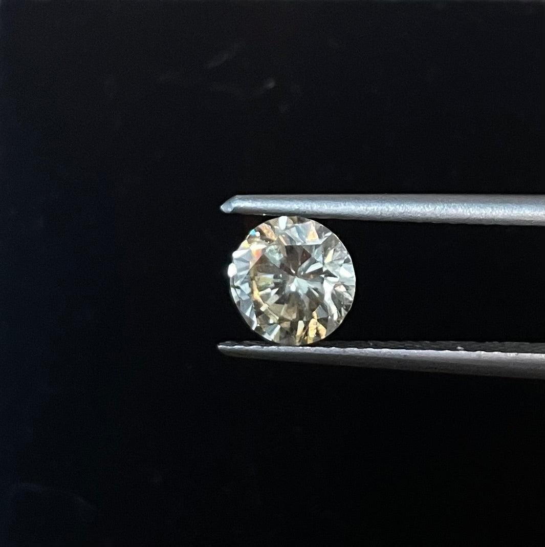 Taille brillant Diamant rond naturel non serti de 1,20 carat M SI en vente