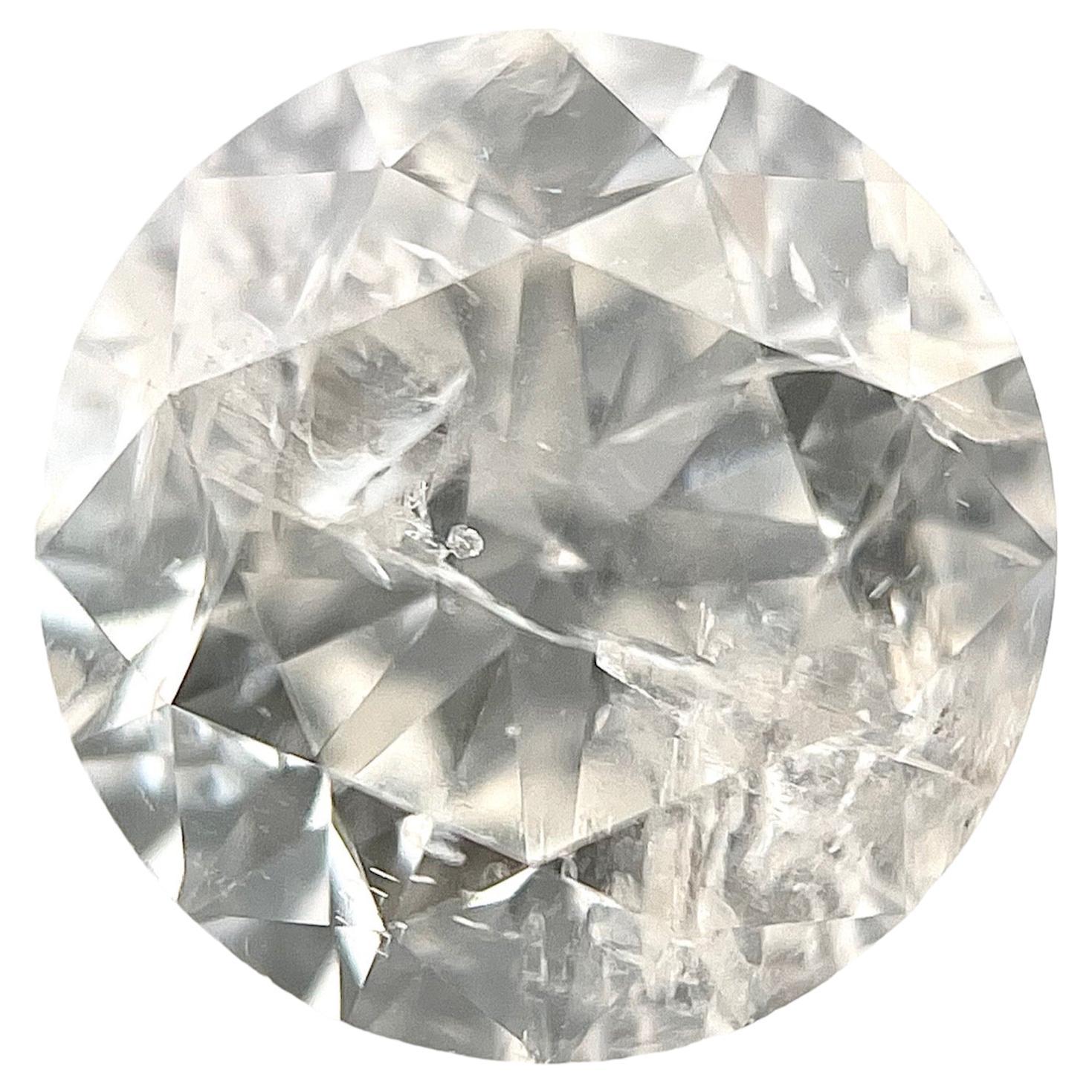 Natural loose 1.32 Carat K SI3 Round Brilliance Diamond For Sale