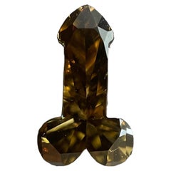 Diamant brut de 1,40 carat de couleur brune VS2 taille pénis