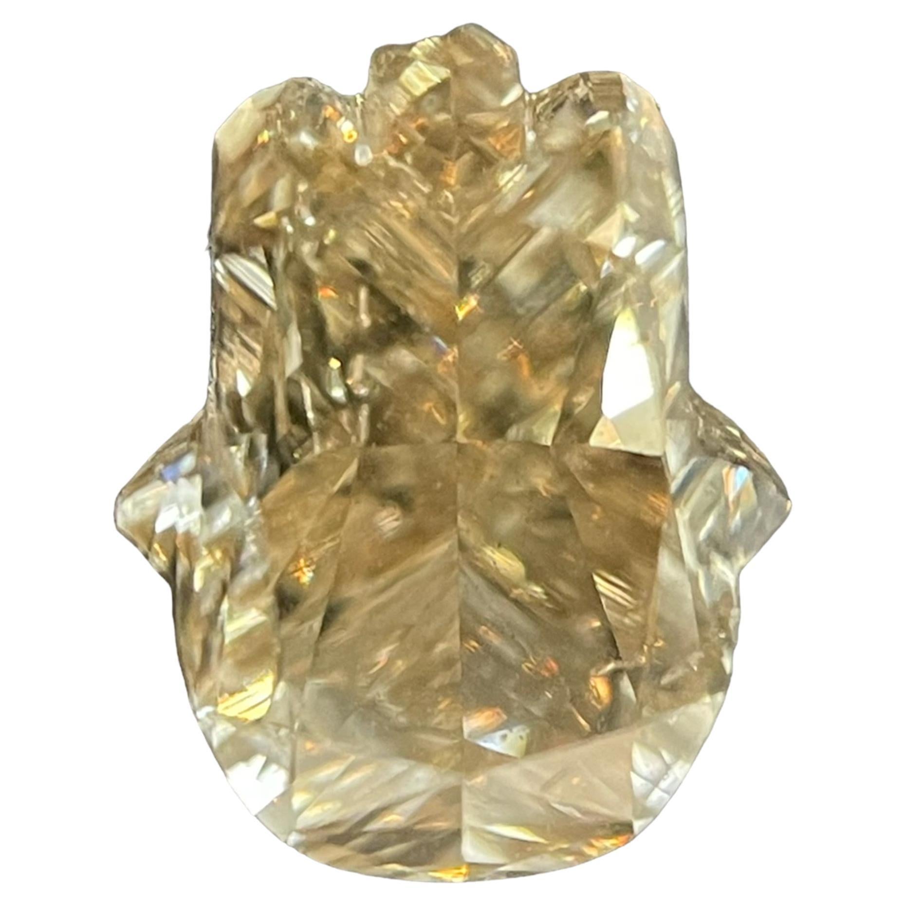 Natural Loose 1.72 K SI Hamsa Cut Diamond For Sale