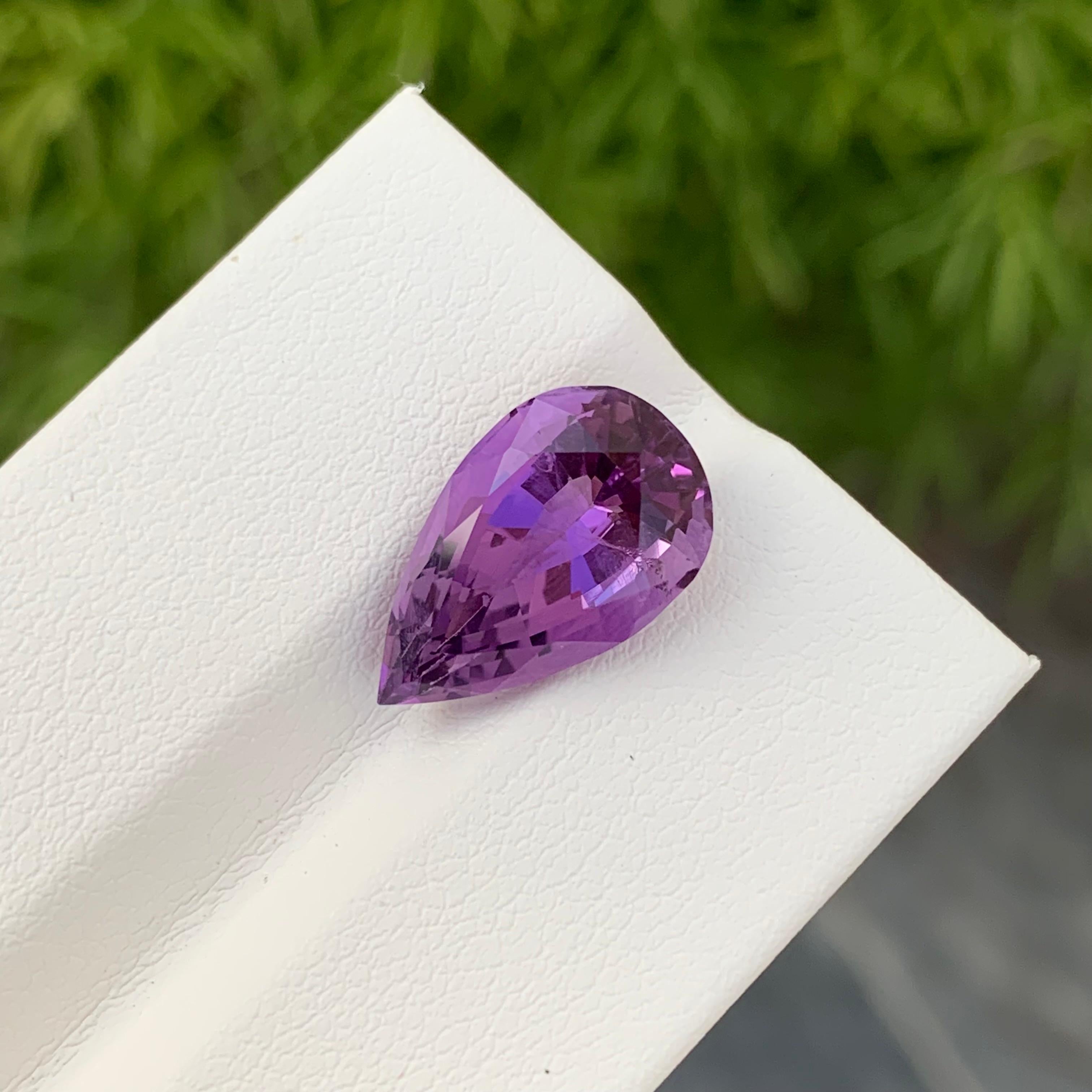 Naturelle 5.00 Carat Amethyst Pear Shape Gem From Brazil Mine en vente 4