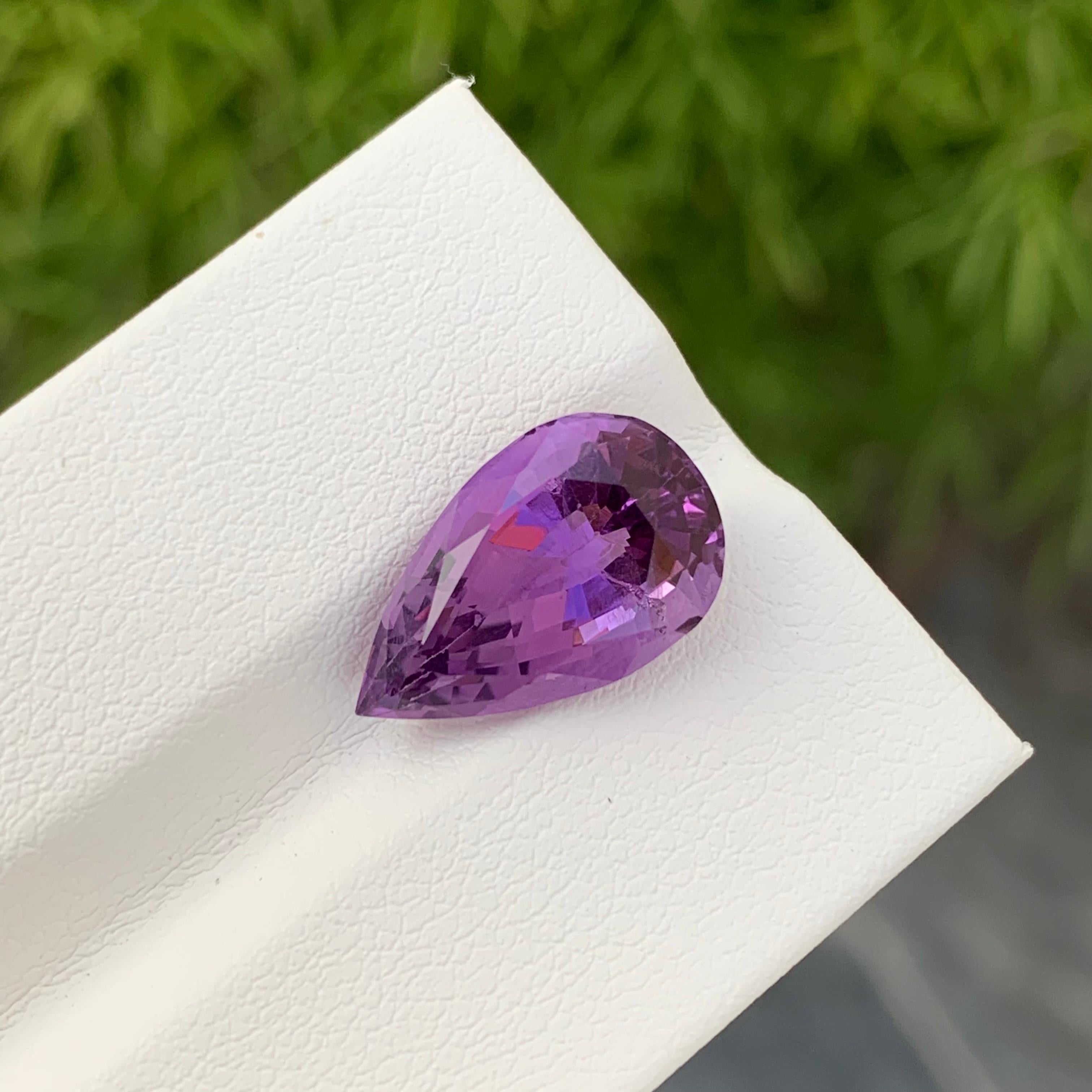 Naturelle 5.00 Carat Amethyst Pear Shape Gem From Brazil Mine en vente 2