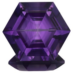 Natural Loose Amethyst Hexagon 9.0 Carats Amethyst Gemstone Amethyst Ring
