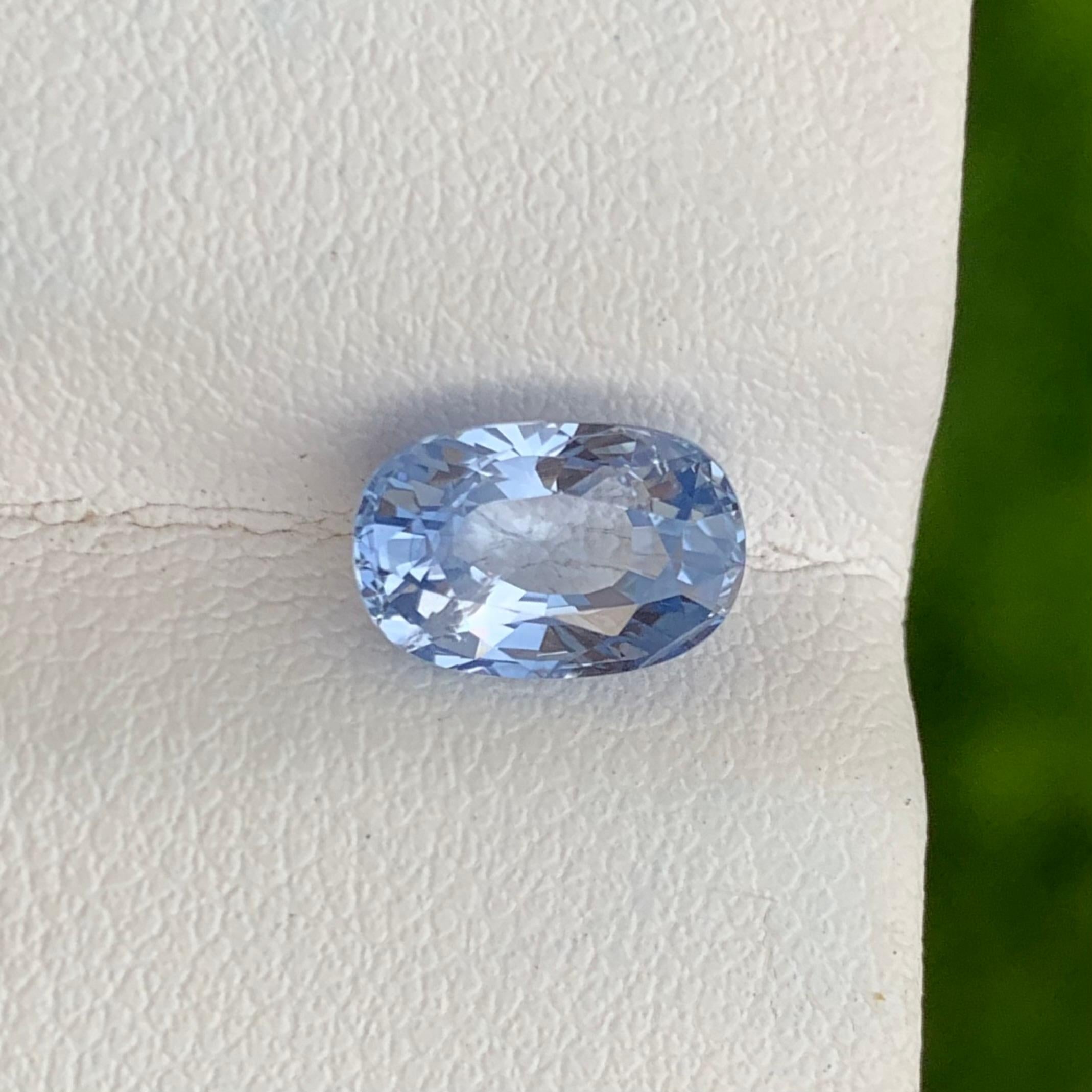 Natural Loose Blue Sapphire Ring Gem 2.45 Carats Oval Shape  4