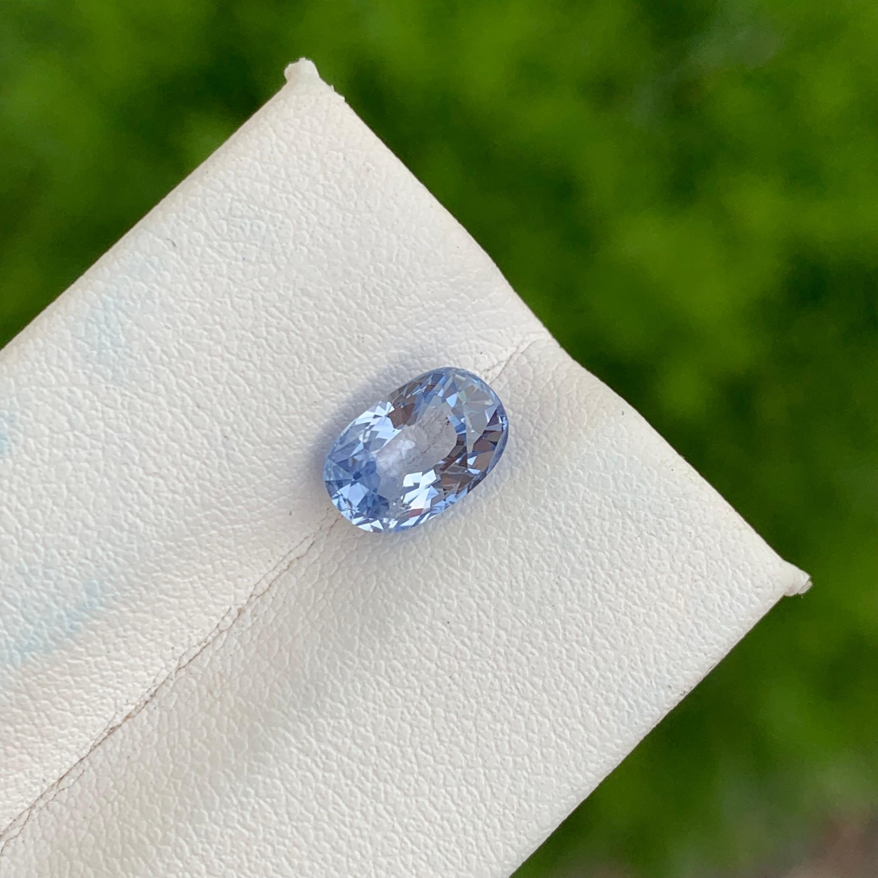 Natural Loose Blue Sapphire Ring Gem 2.45 Carats Oval Shape  5