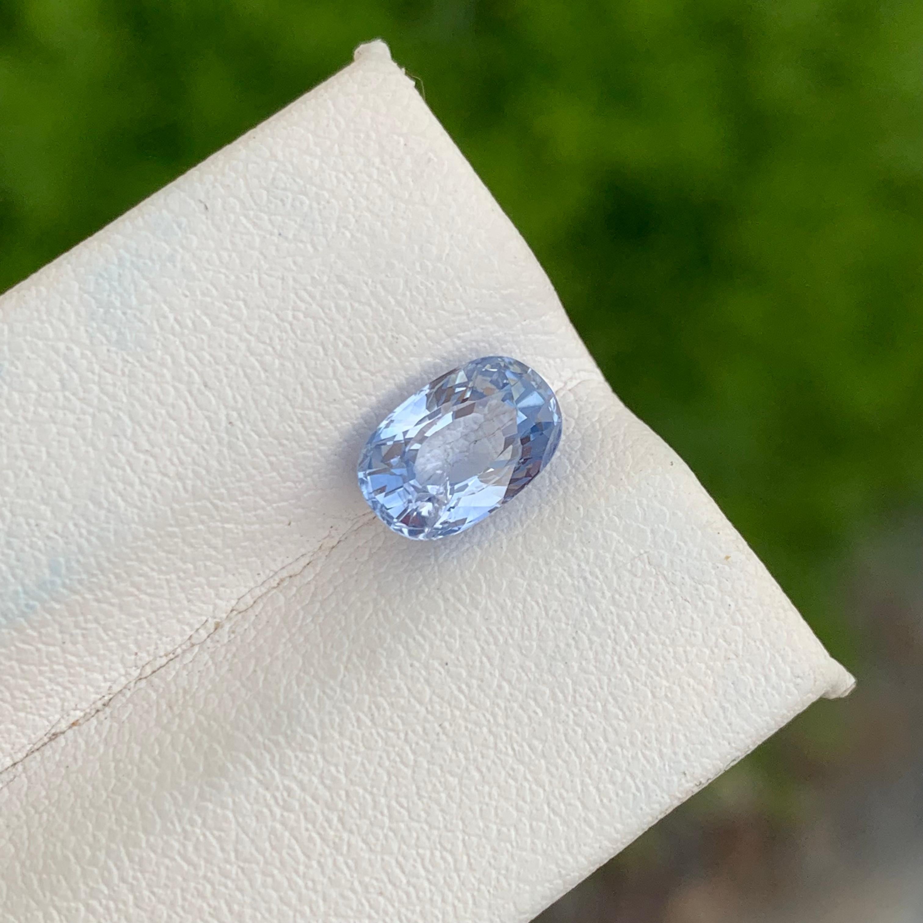 Art Deco Natural Loose Blue Sapphire Ring Gem 2.45 Carats Oval Shape 