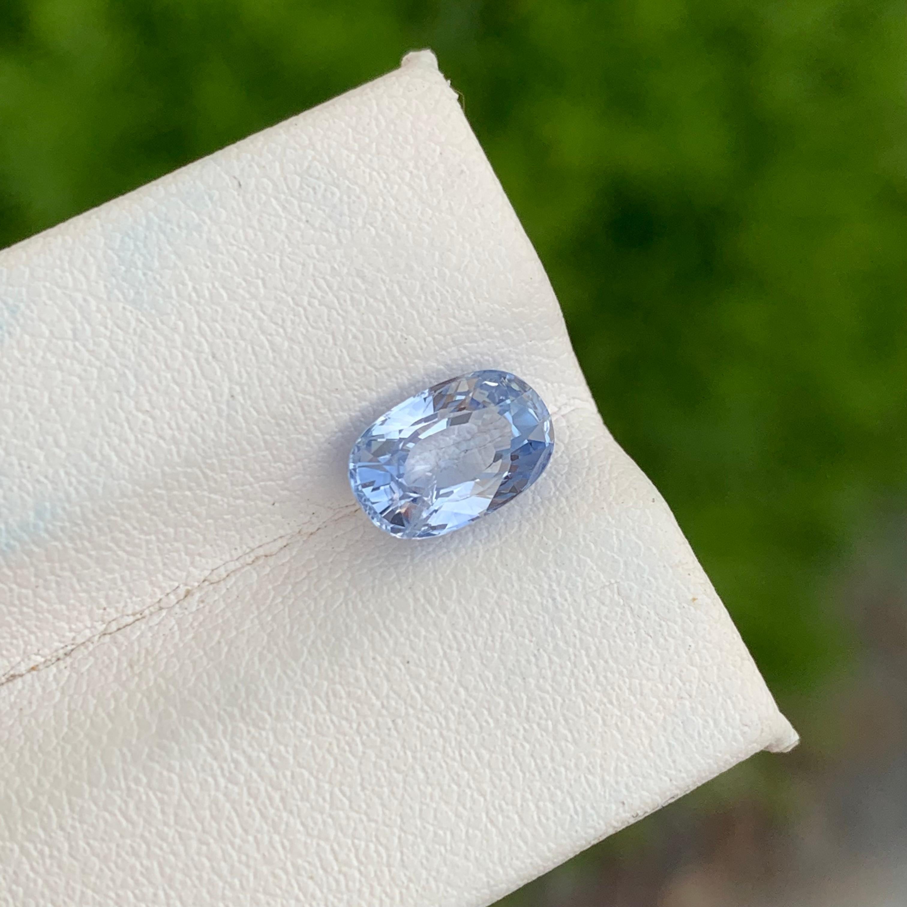 Natural Loose Blue Sapphire Ring Gem 2.45 Carats Oval Shape  In New Condition In Peshawar, PK