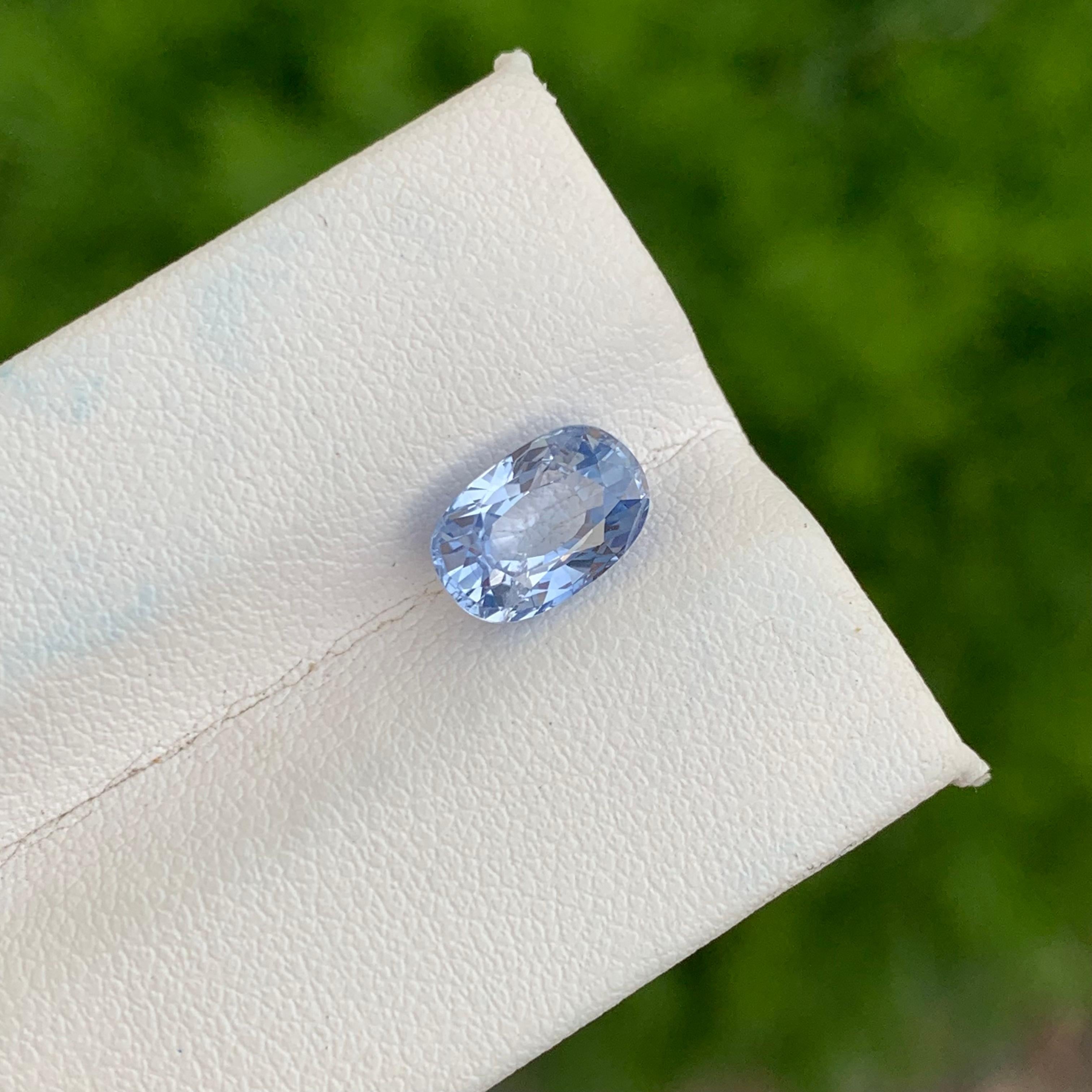 Natural Loose Blue Sapphire Ring Gem 2.45 Carats Oval Shape  2