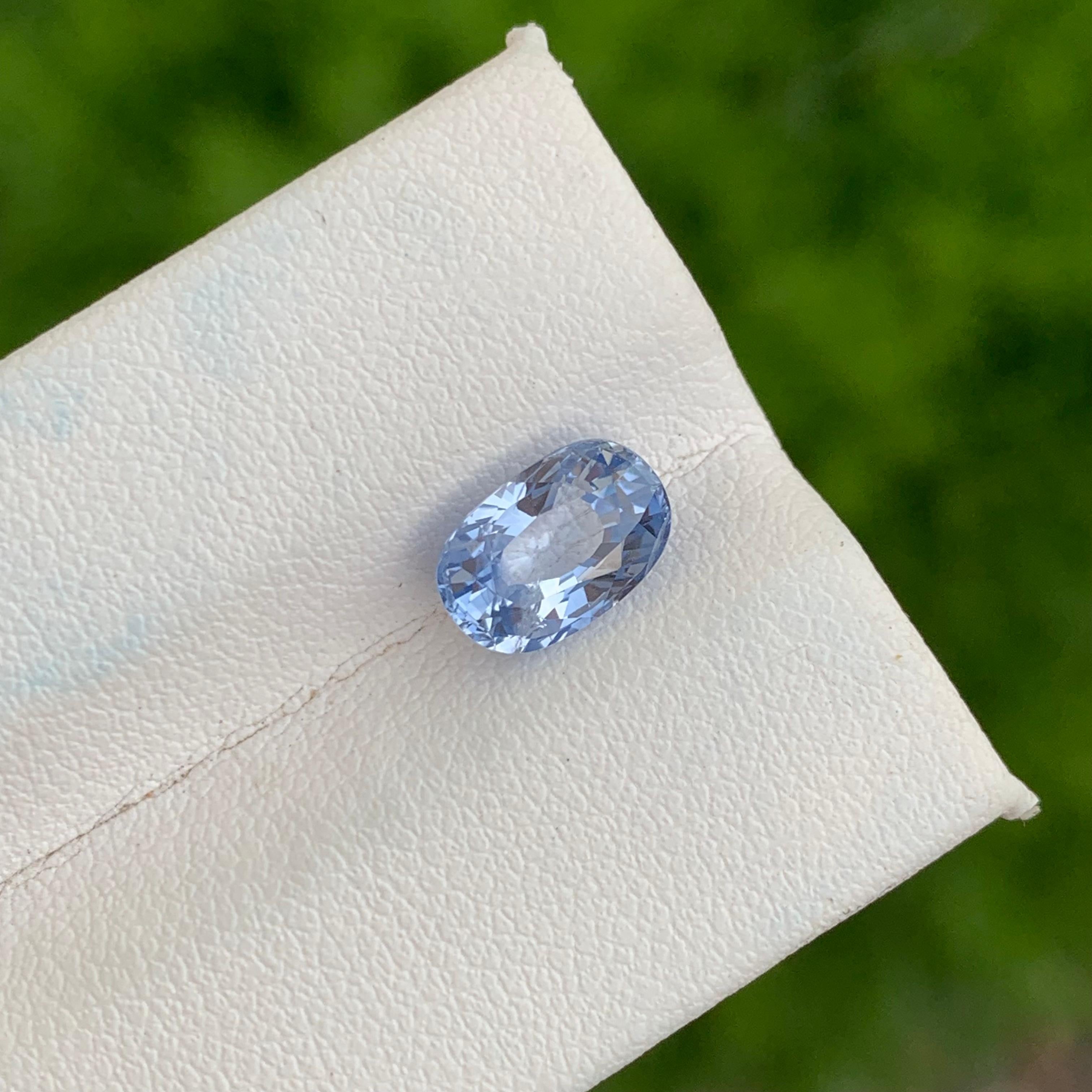 Natural Loose Blue Sapphire Ring Gem 2.45 Carats Oval Shape  3