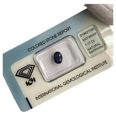 Natural Loose Deep Blue Sapphire 1.17ct IGI Certified Oval Cut Gem