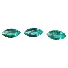 0.55Ct Natural Loose Emerald Marqiuse Shape 3 Pcs