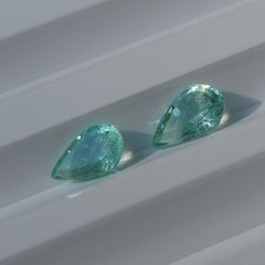 1.67Ct Natural Loose Emerald Pear Shape 2 Pcs