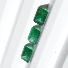 1.82Ct Natural Loose Emerald Radiant Shape 3 Pcs