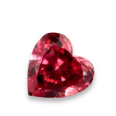 Natural Loose GIA Certified 0.15ct Fancy Orangy Pink Heart Diamond (SI2)