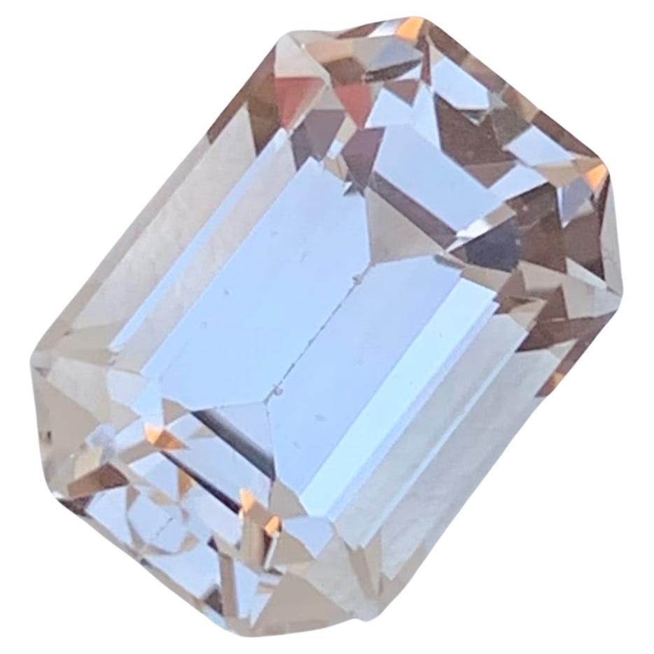 Topaze naturelle non sertie de 6,95 carats de forme octogonale pour collier bijoux 