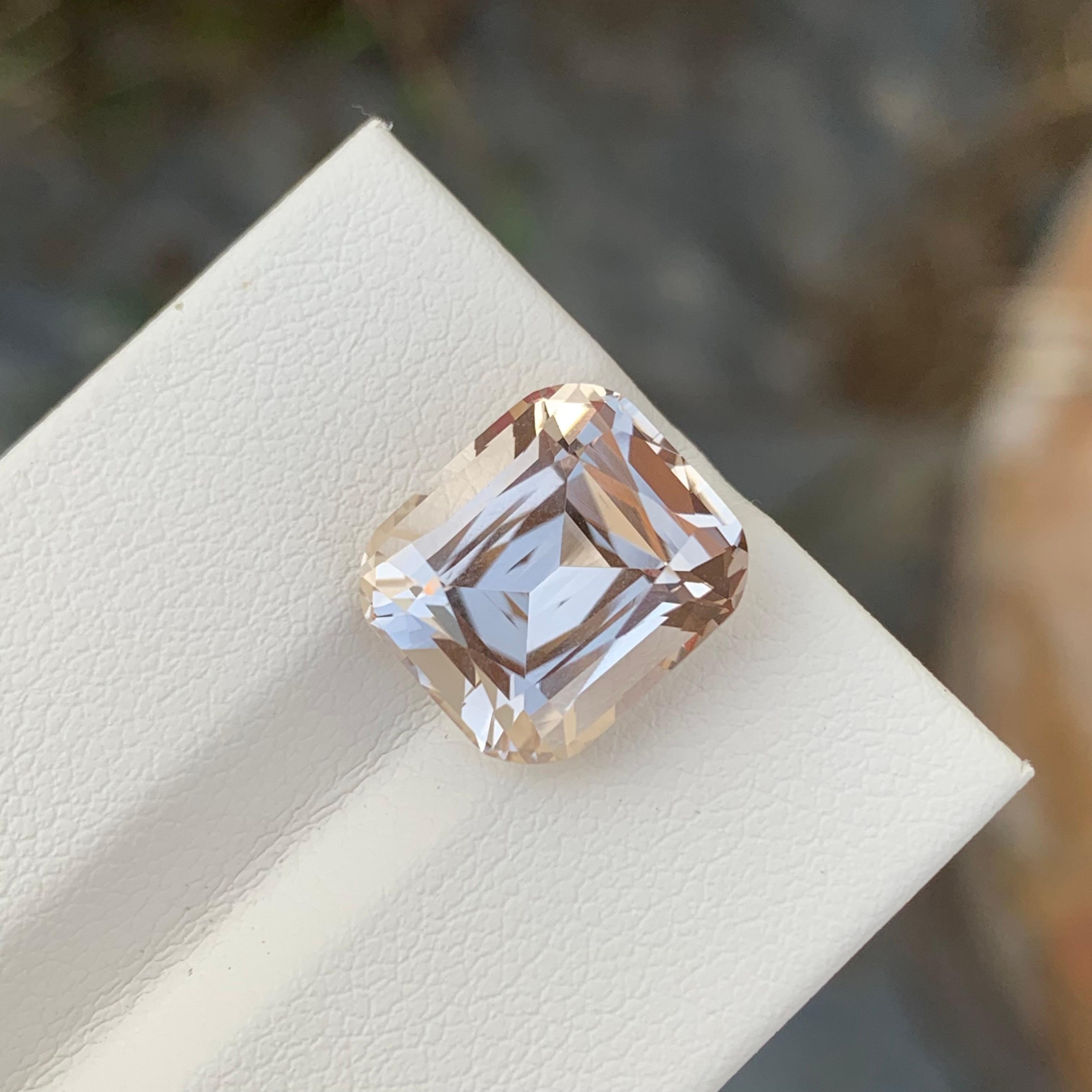 Topacio dorado natural suelto de 8,40 quilates en forma de cojín para collar de joyería en venta 2