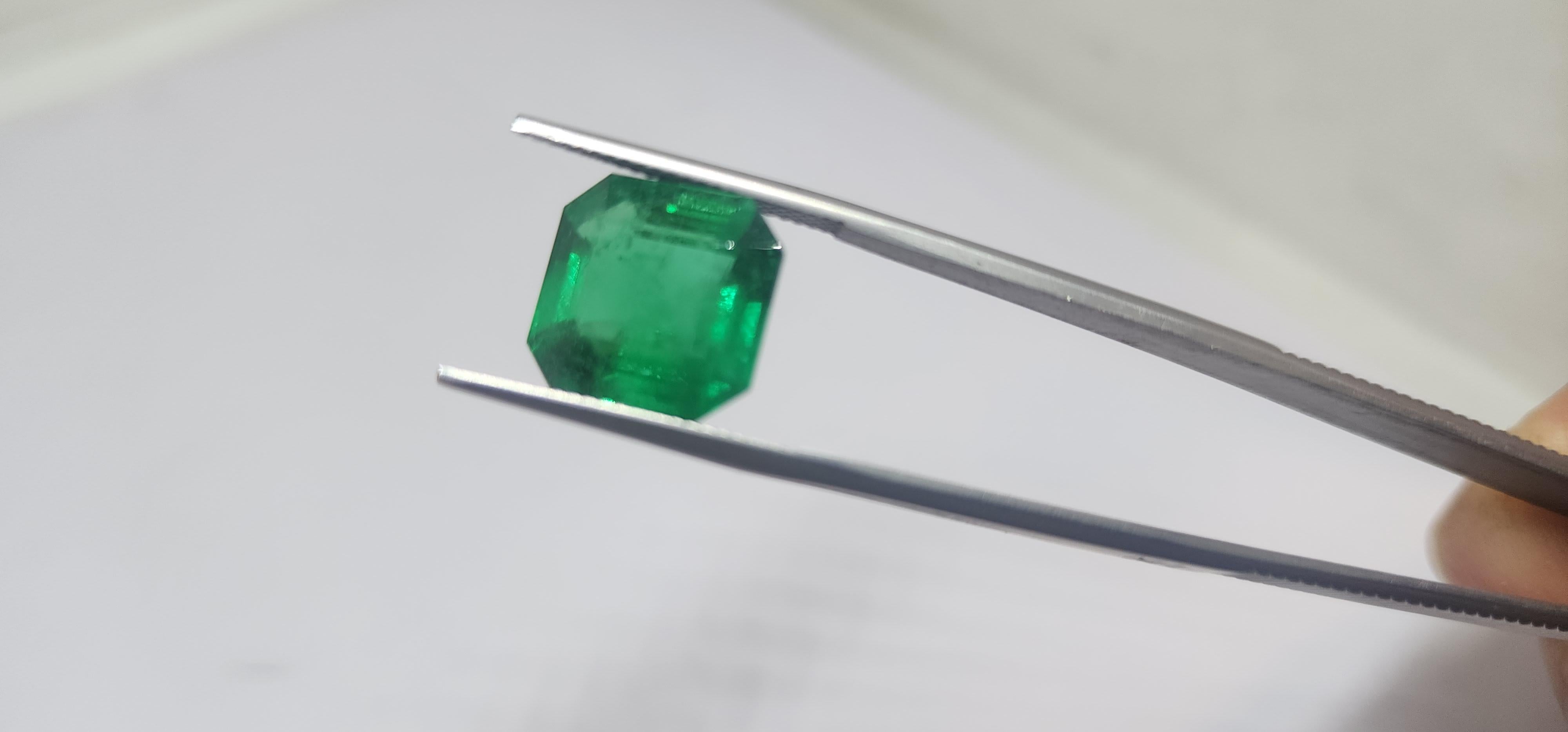 Nature sciolto Smeraldo zambiano di alta qualità 9,75 carati In condizioni Nuovo in vendita a jaipur, IN
