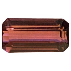Natural Loose Purplish Red Tourmaline, Baguette Cut, 3.00ct (12mm x 6.5mm)