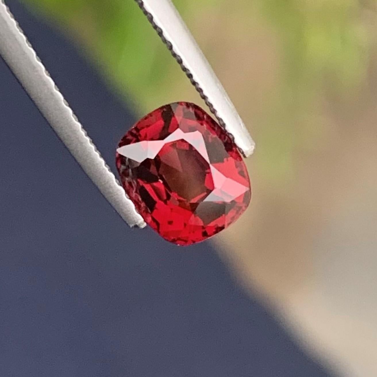 Gorgeous Loose Spinel
Weight: 1.60 Carats
Dimension: 7x5.9x4.6 Mm
Origin: Burma
Color: Red
Shape: Cushion
Treatment: Non
Certificate : on demand
.
Spinel gems are said to help set aside egos and become devoted to another person. Like most fiery red