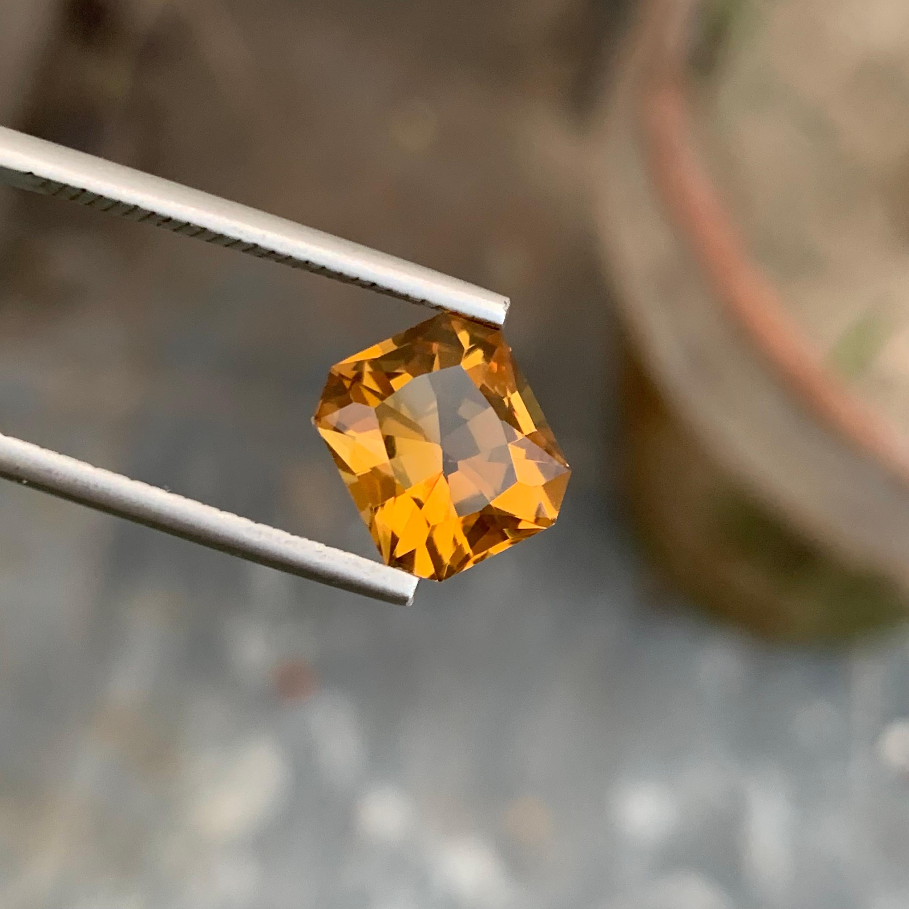 Natural loose yellow citrine ring gemstone 3.45 Carats  For Sale 1
