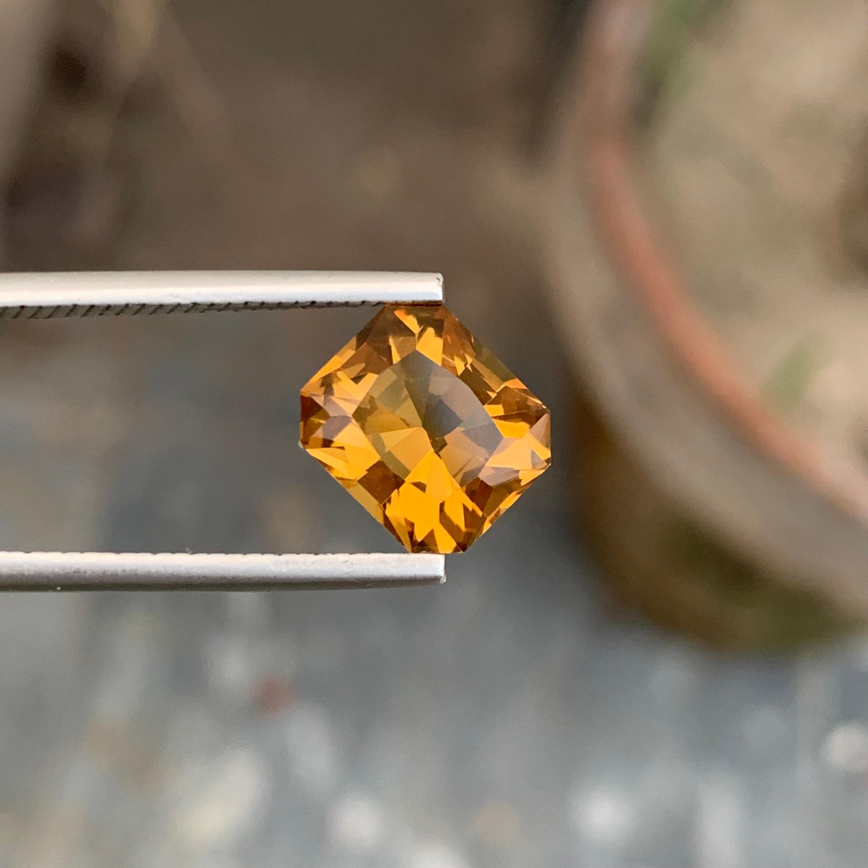 Natural loose yellow citrine ring gemstone 3.45 Carats  For Sale 1