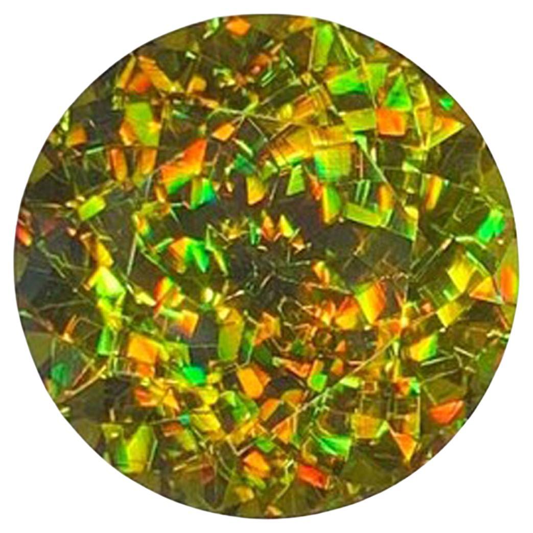 Natural Lustrous Sphene Titanite Gemstone: Multi Color Round Stone, 6.86 CT For Sale