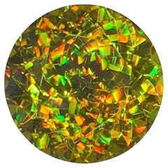 Natural Lustrous Sphene Titanite Gemstone: Multi Color Round Stone, 6.86 CT