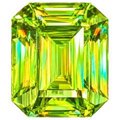 Sfene naturale del Madagascar (titanite) da 1,10 carati – Taglio smeraldo con riflessi arcobaleno