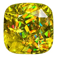 Natural Madagascar Sphene (Titanite) 3.90 Carat – Fancy Cut Rainbow Fire