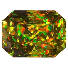 Natural Madagascar Sphene (Titanite) 53.70 Carat – Precision Cut Rainbow Fire